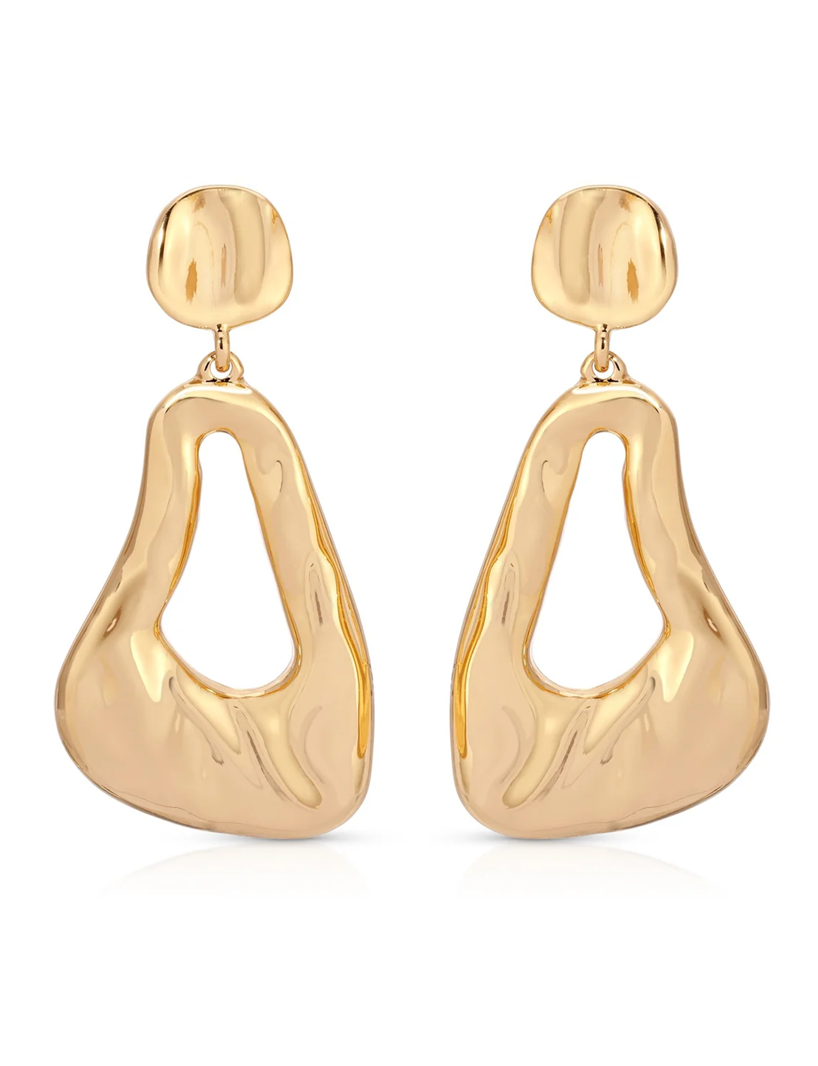 Molten Drop Earrings, Gold