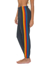5 Stripe Sweatpants, Charcoal/Multi