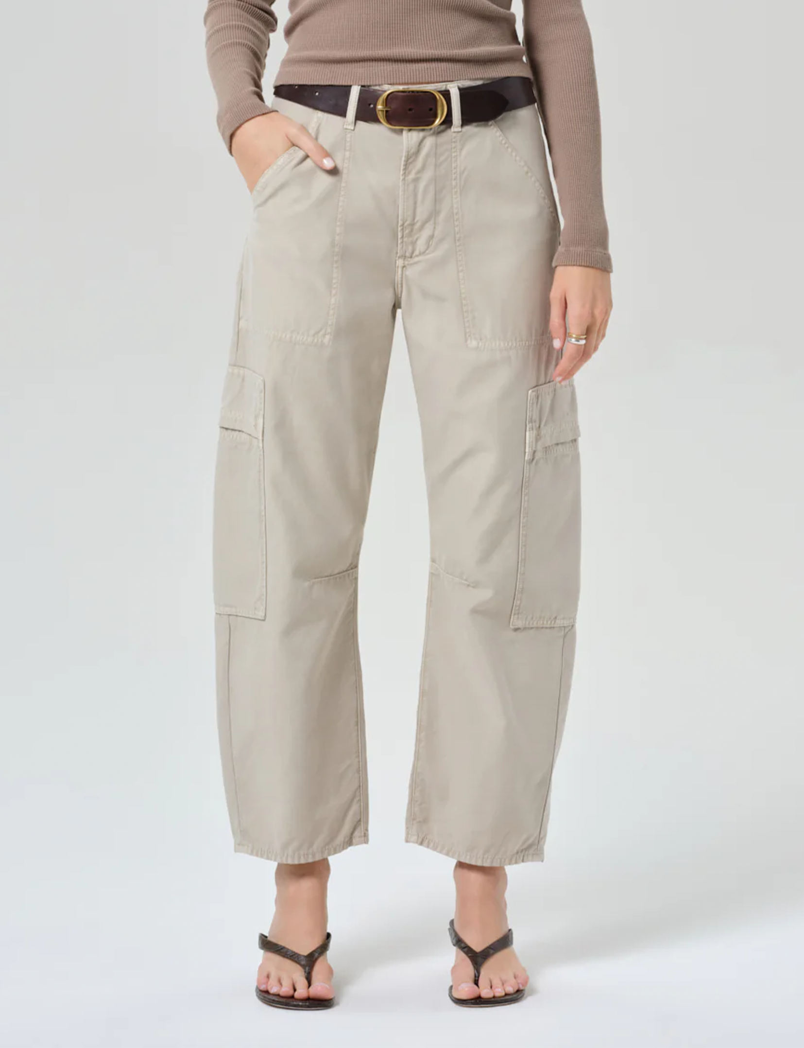 Marcelle Low Slung Cargo Pants, Burnished Quartz