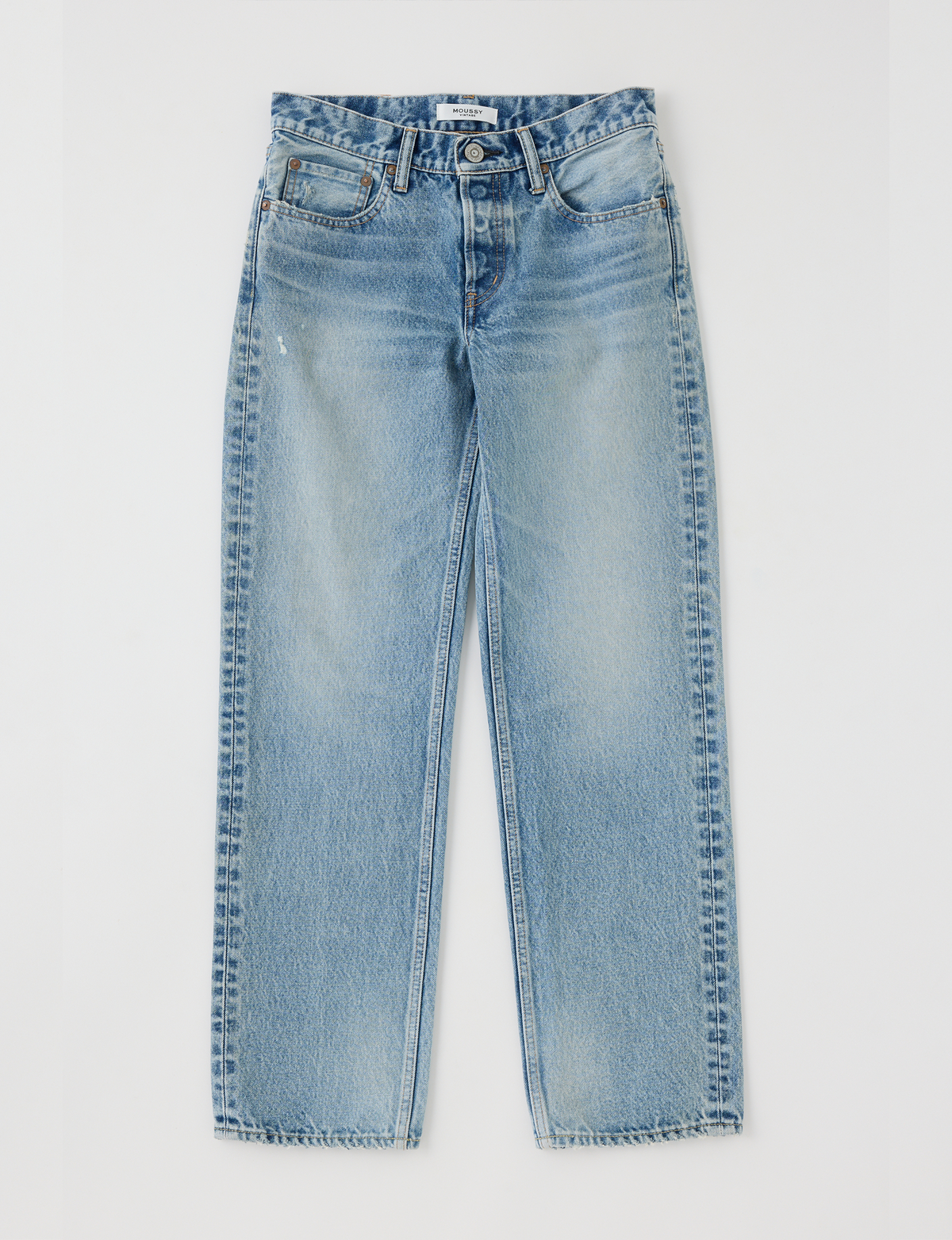 Low Rise Albany Straight, Light Blue