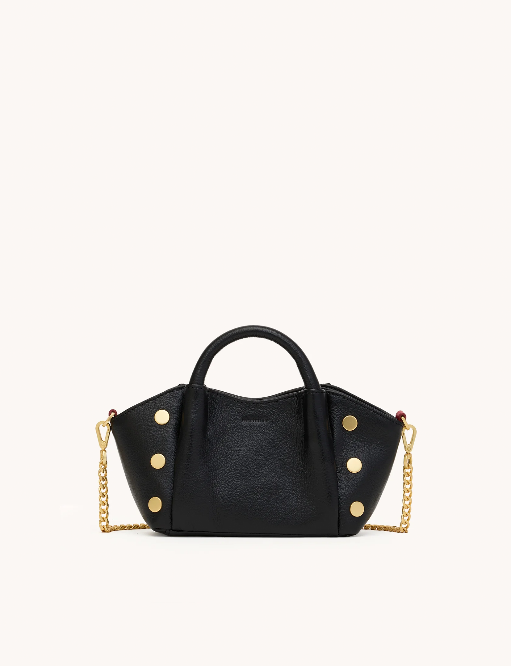 Paul Mini Handbag, Black/Brushed Gold