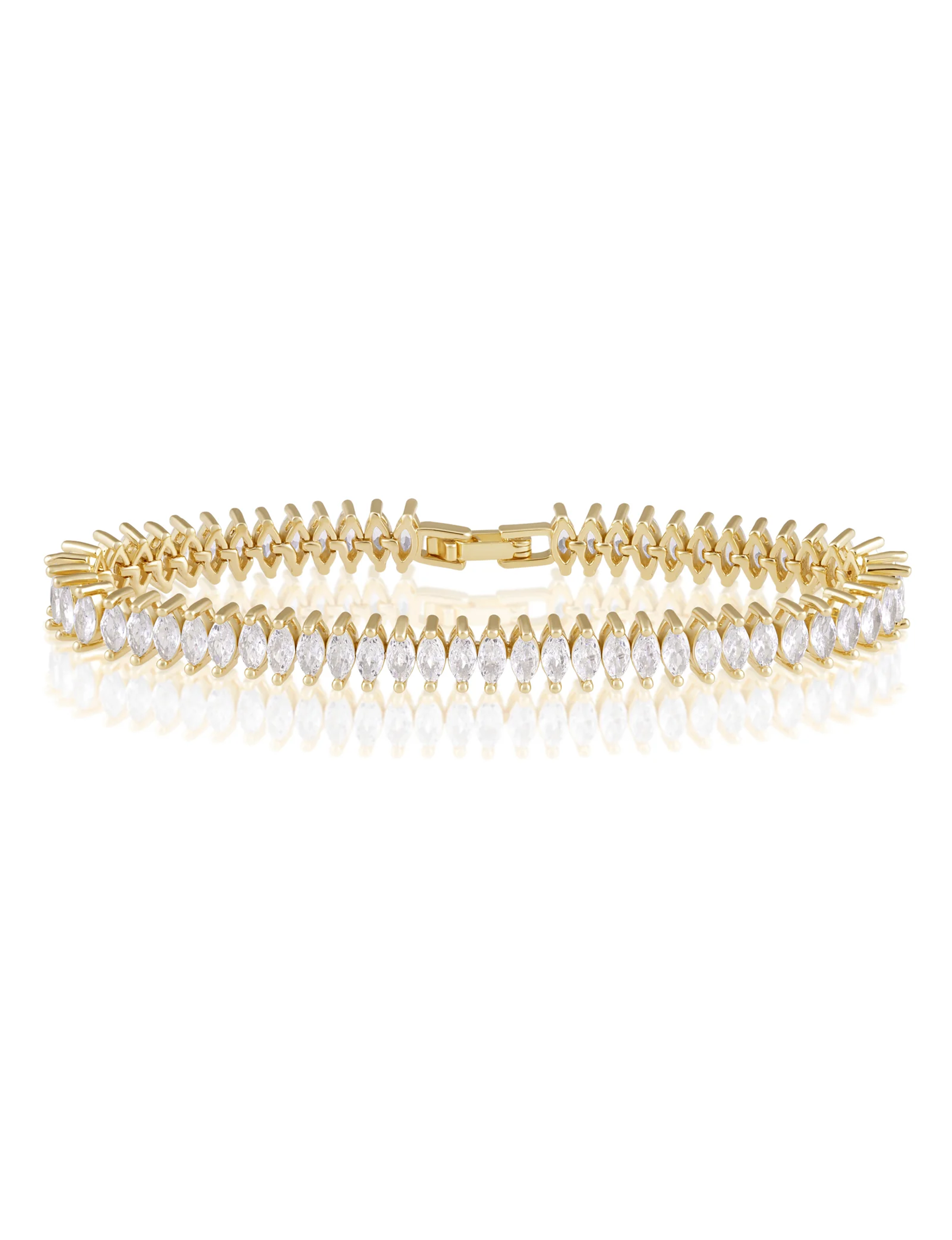 Maisley Tennis Bracelet, Gold