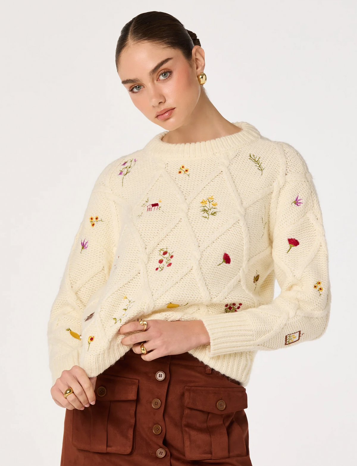 Rose Sweater, Ivory