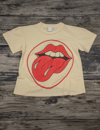 Rolling Stones Catch Your Dreams Crop Tee, Mellow Yellow