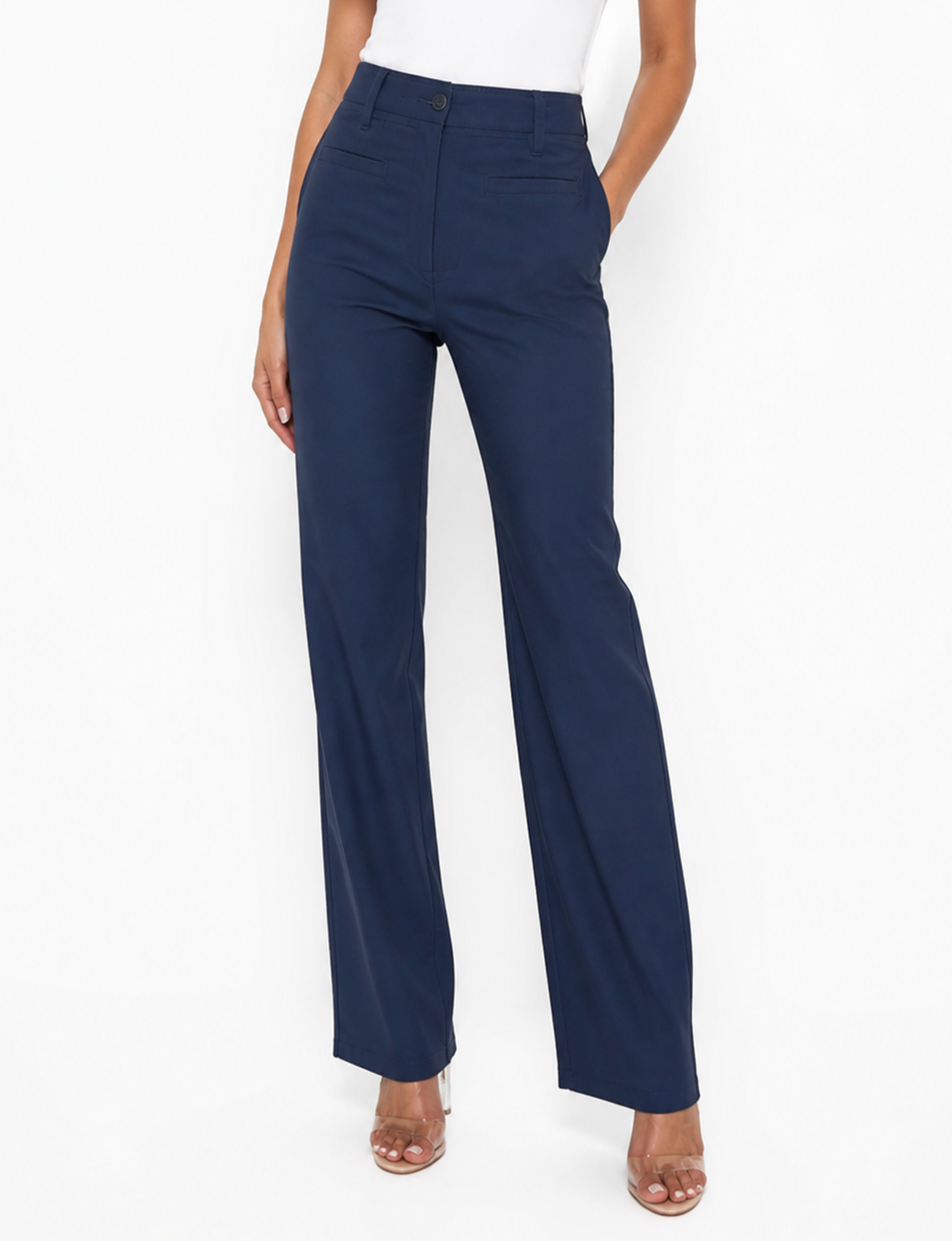 Tami Flare Pant, Navy/Stripe