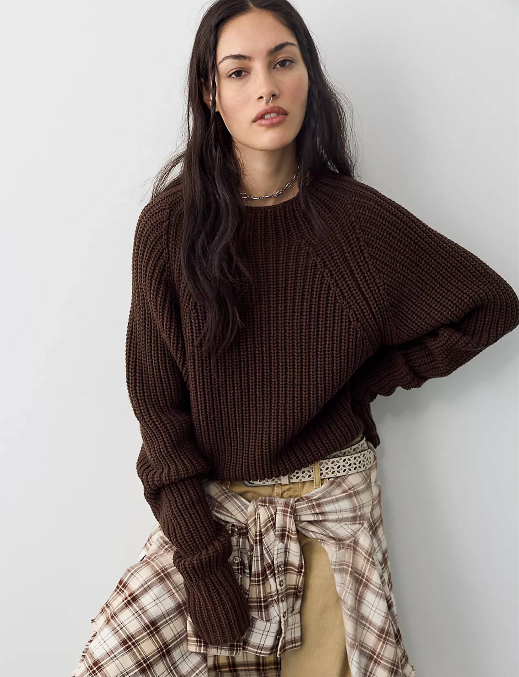 Low Tide Pullover Cardi, Chocolate