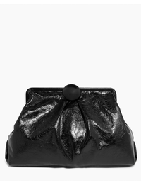 Full Circle Clutch XL, Black Crinkle