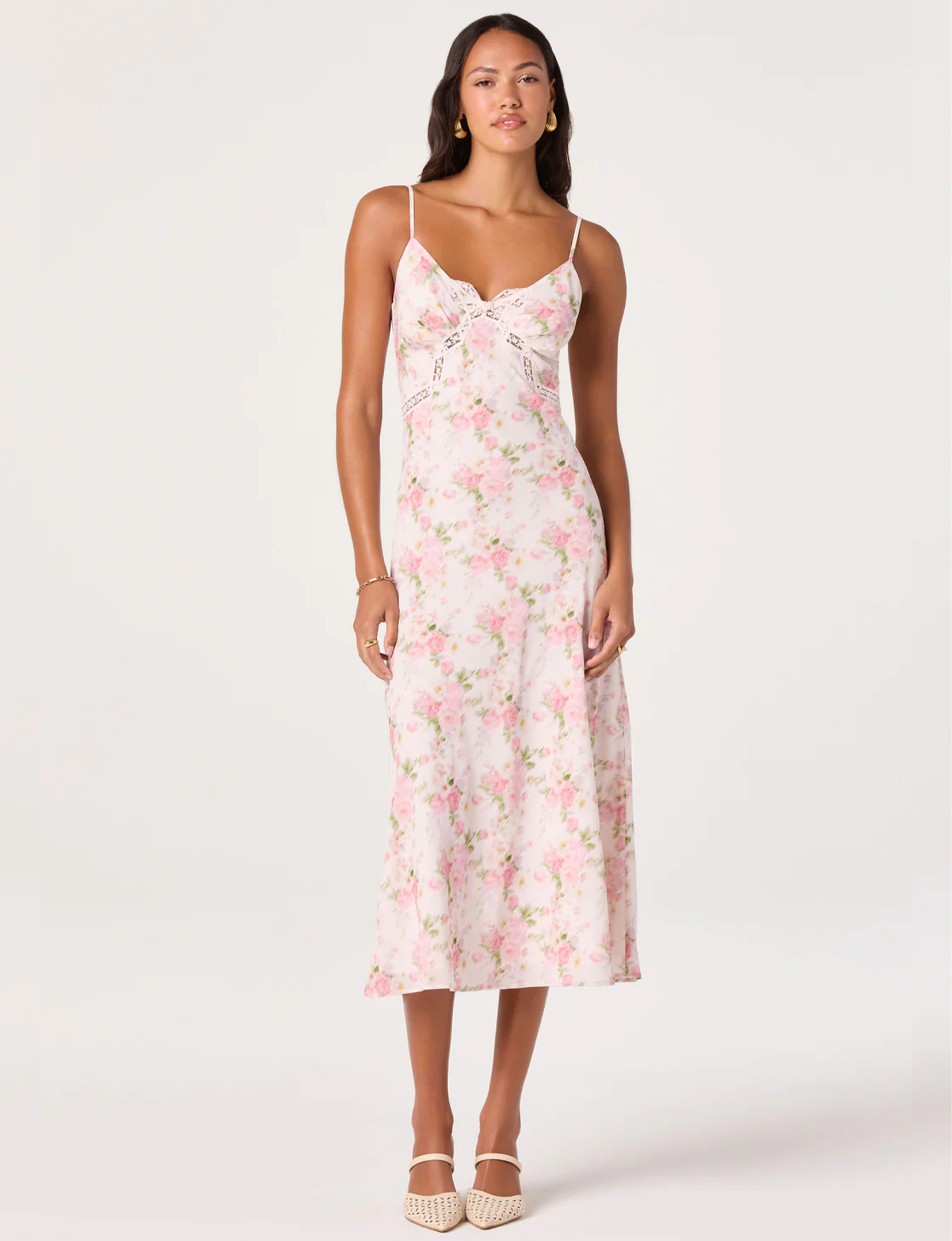Liran Dress, Pink Floral