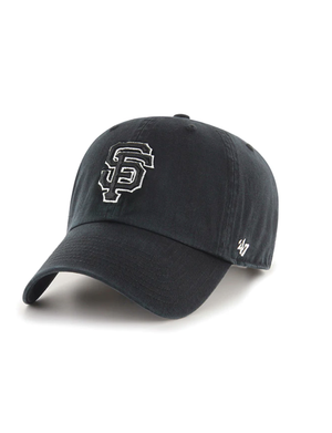 SF Giants Basic Ball Cap, Black/Black/White
