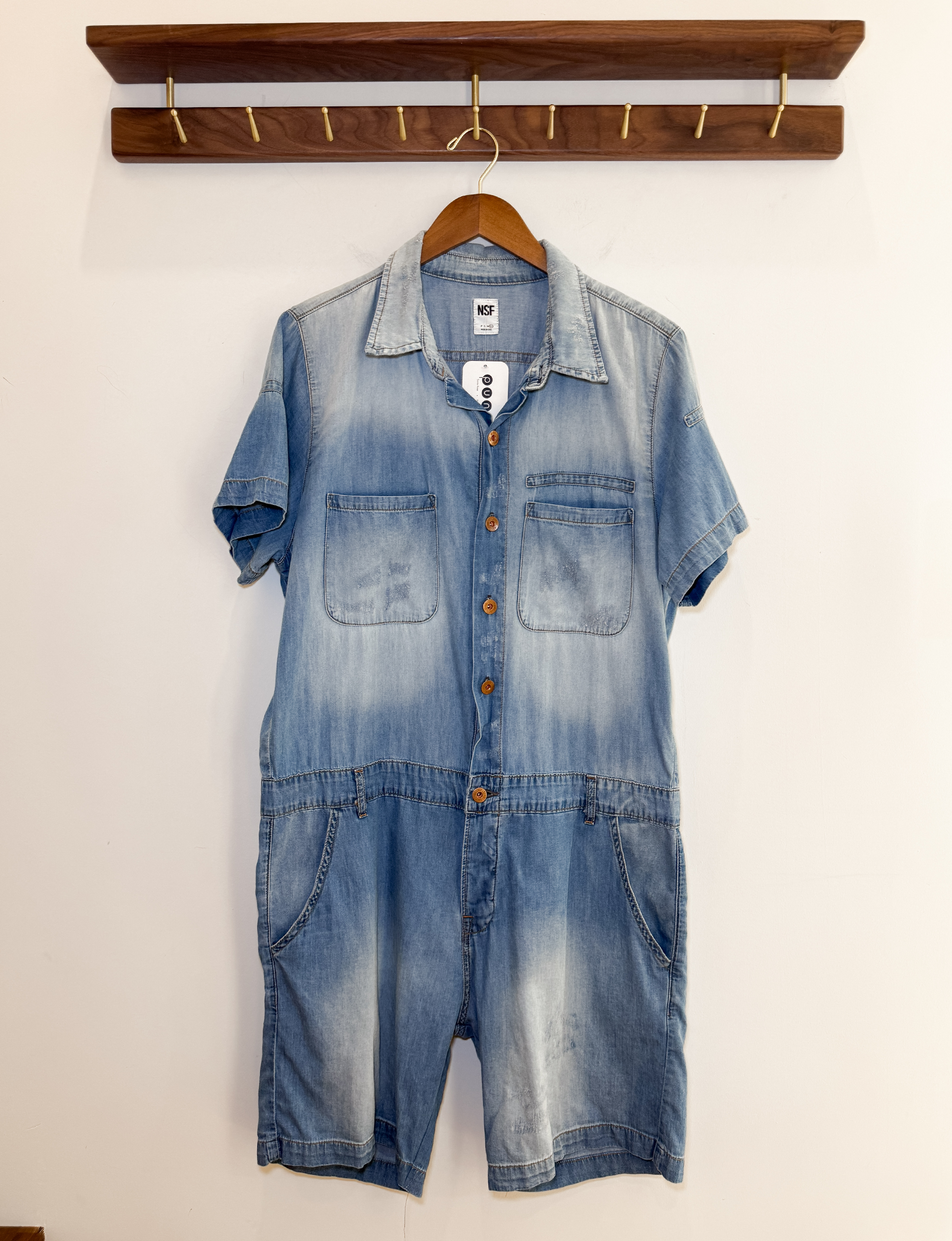 NSF Utility Romper, Denim