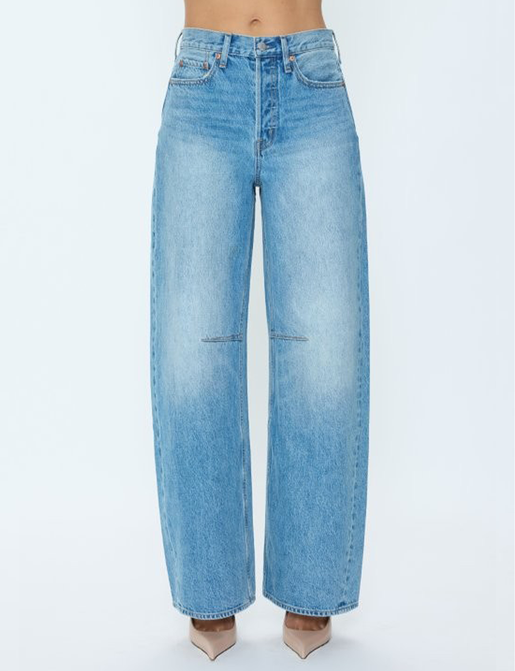 Sydney High Rise Bowed Wide Leg, Hazy