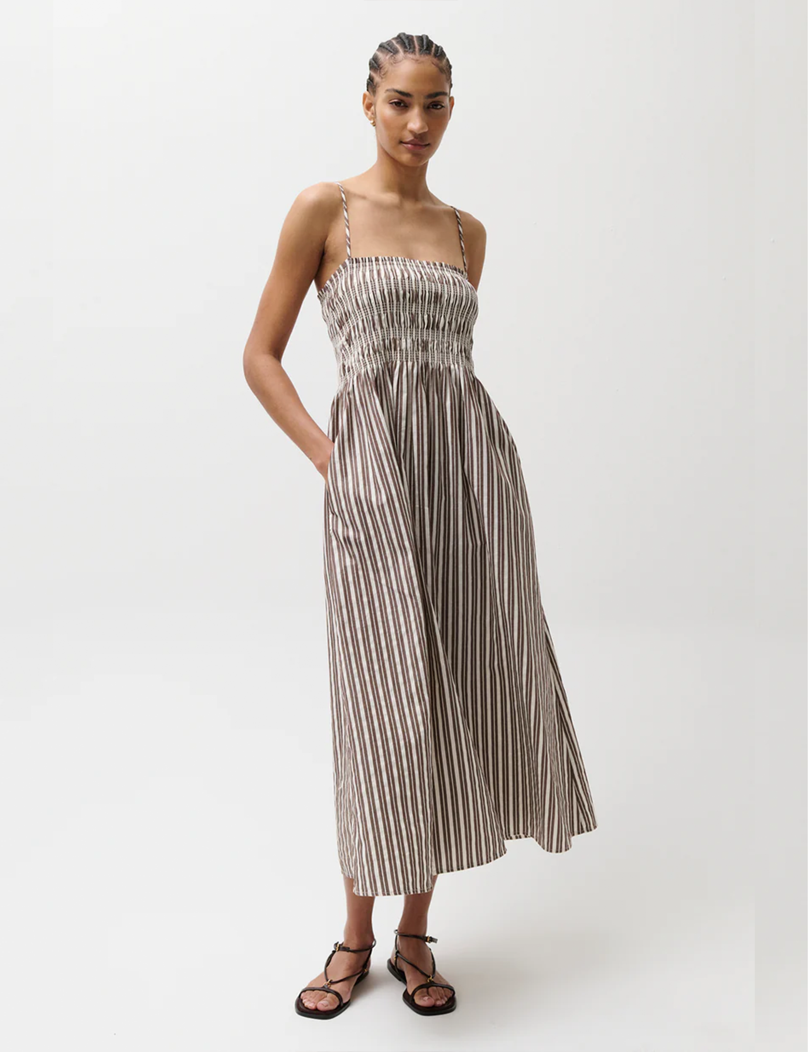 Bianca Dress, Java Stripe