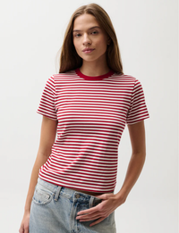 Alba Shrunken Tee, Racer Red