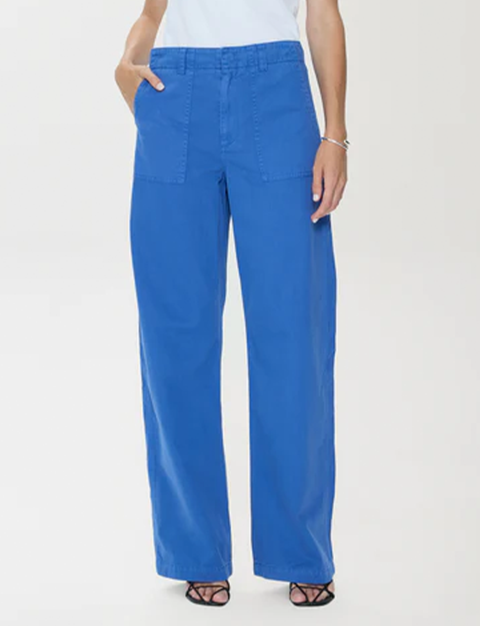 Wren Relaxed Straight Utility Pant, Ciel