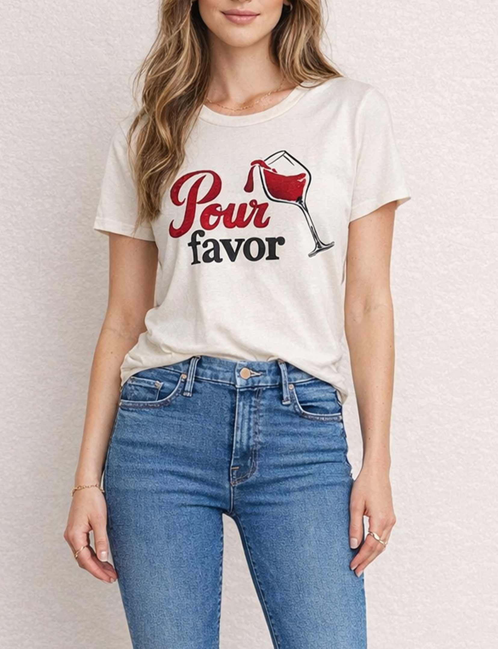 Pour Favor Tee, Vintage White