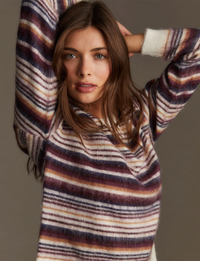 Fall Sweater, Umber Stripe