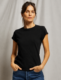Sheryl Recycled Baby Tee, True Black