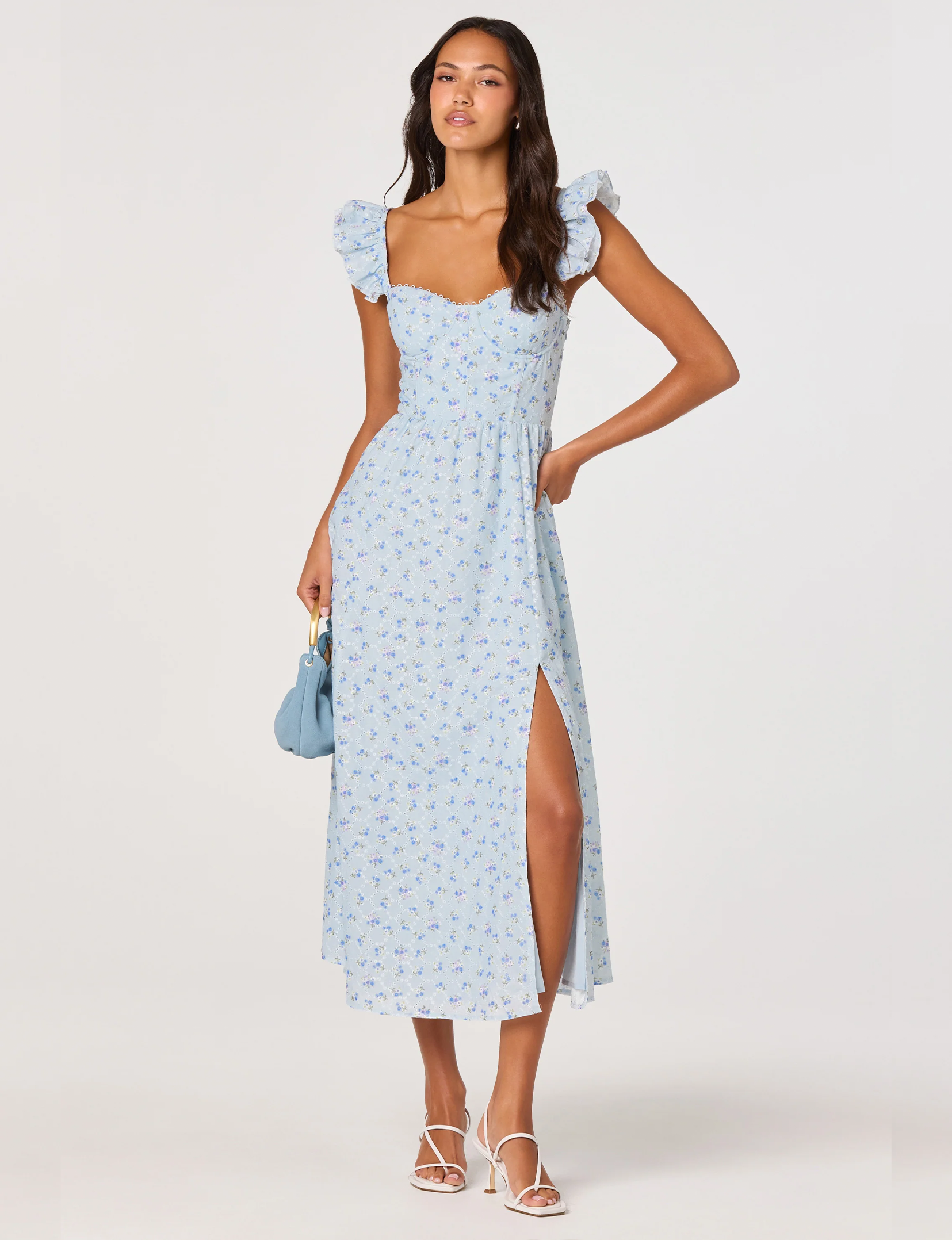 Wedelia Dress, Blue Floral