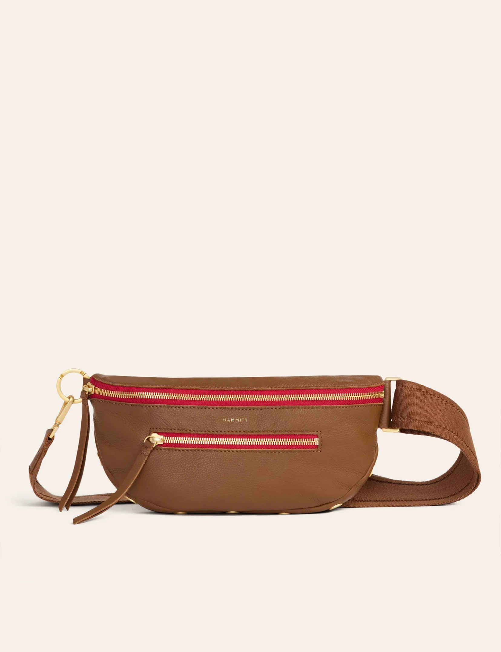 Charles Medium Crossbody, Mahogany/Brushed Gold