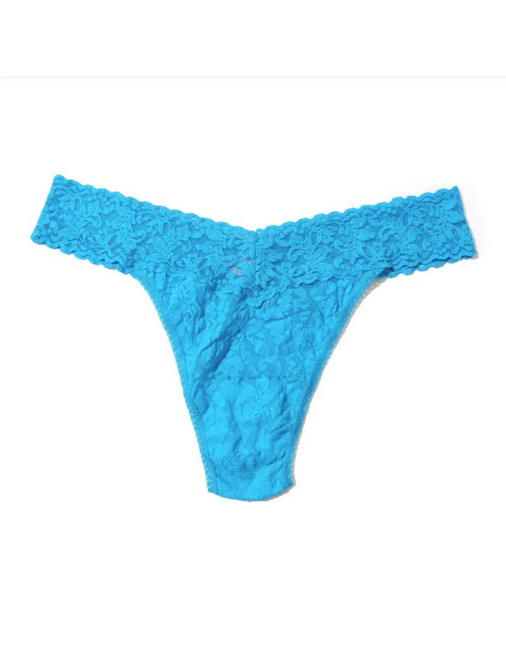 Signature Lace Low Rise Thong, Ocean Eyes