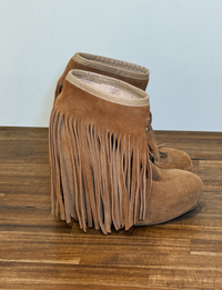 Koolaburra Fringe Boot, Tan Suede
