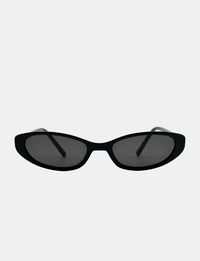 Lulu Sunglasses, Black/Smoke