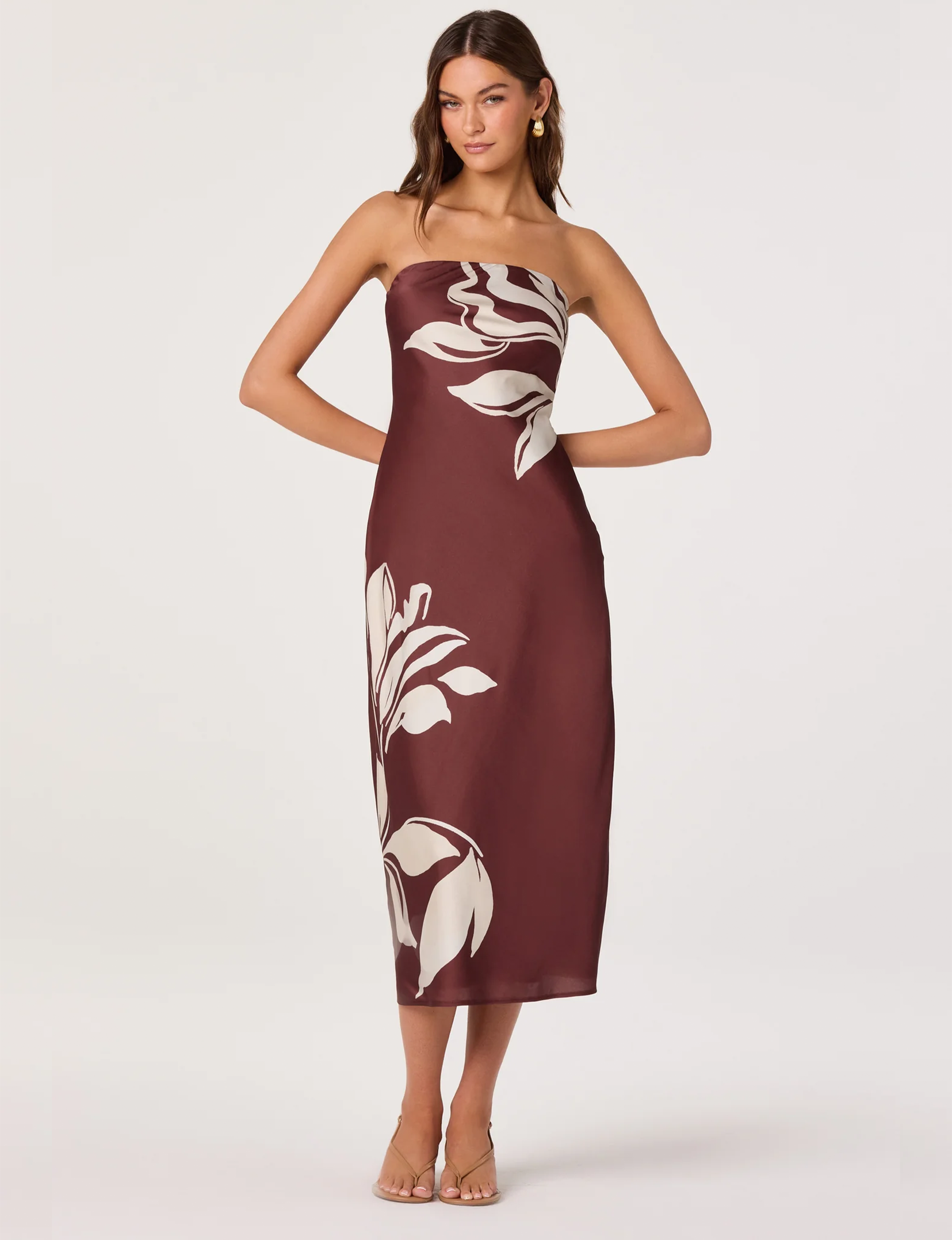 Annabeth Dress, Brown Floral