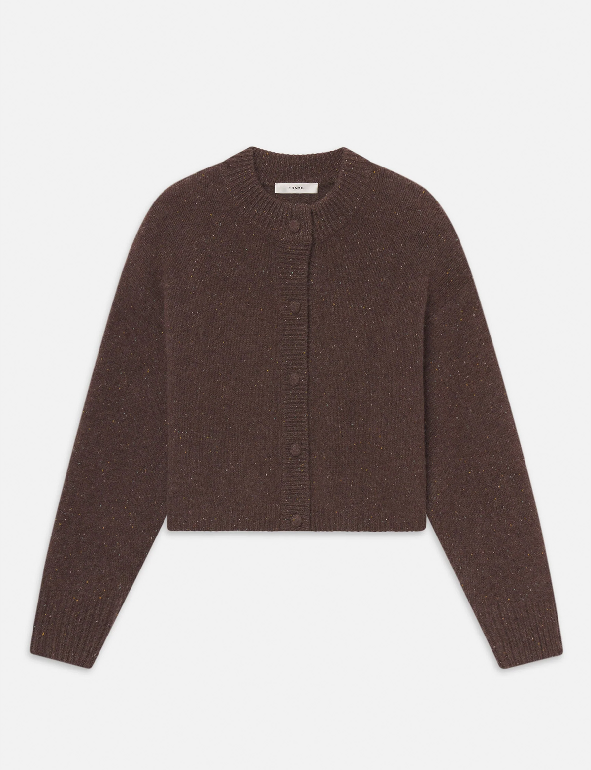 Cashmere Fleck Cardi, Brown