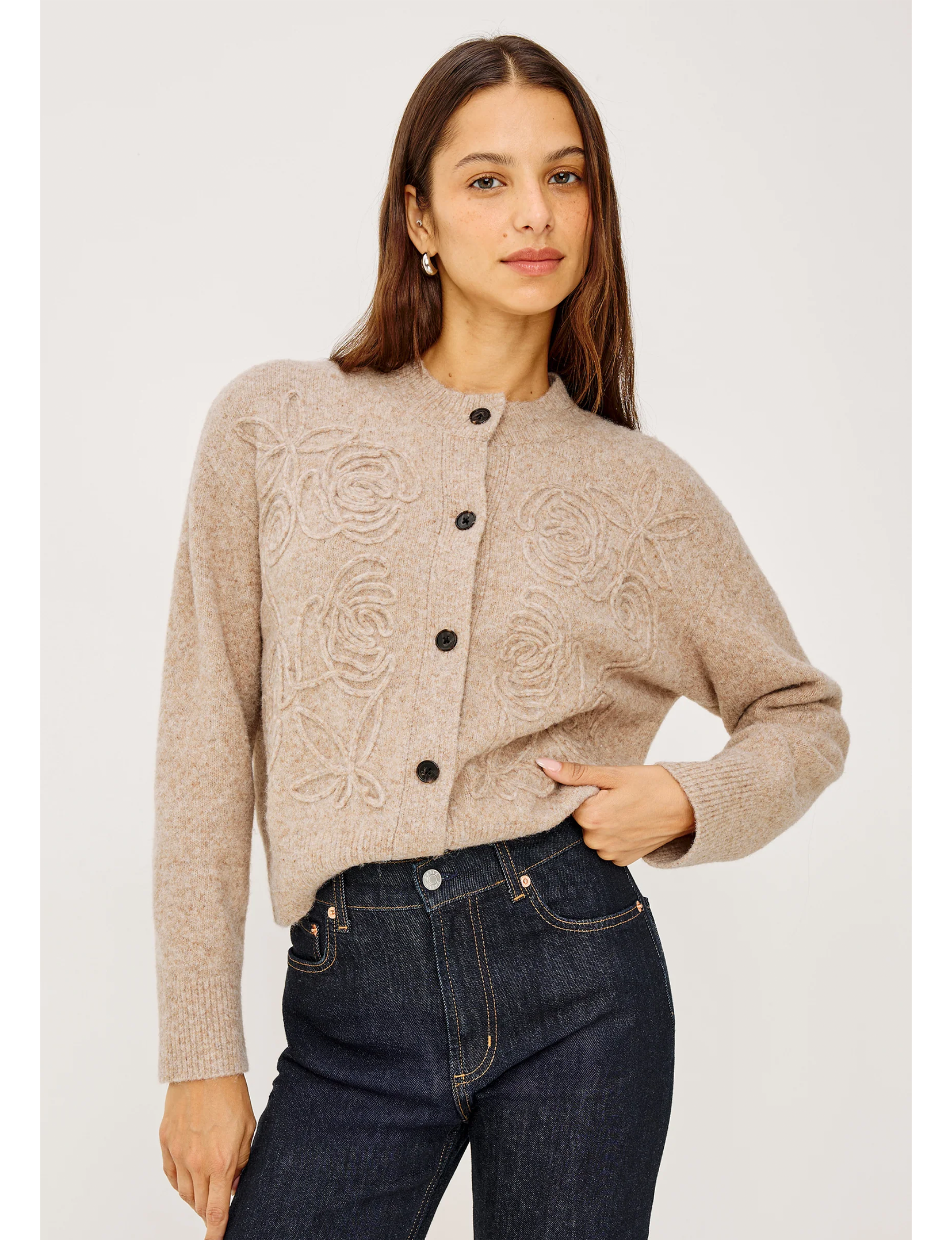 Coralee Cardigan, Sand