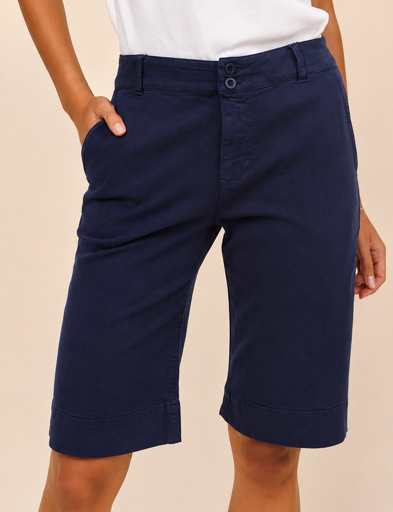 Saige Bermuda Shorts, Nautical Night