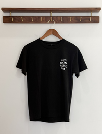 Anti Social Social Club Classic Logo Tee, Black/White