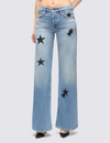 Mid Rise Wide Leg, Opal Indigo Star