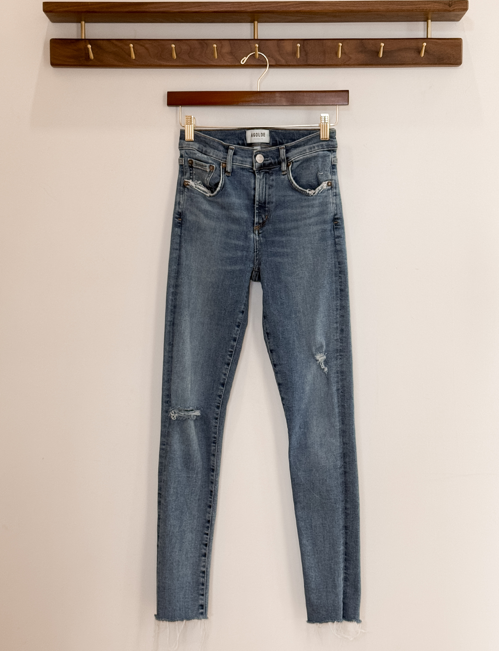 AGoldE Sophie Skinny Crop Jeans, Light Wash