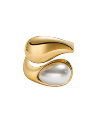 Cami Stacked Ring, Pearl