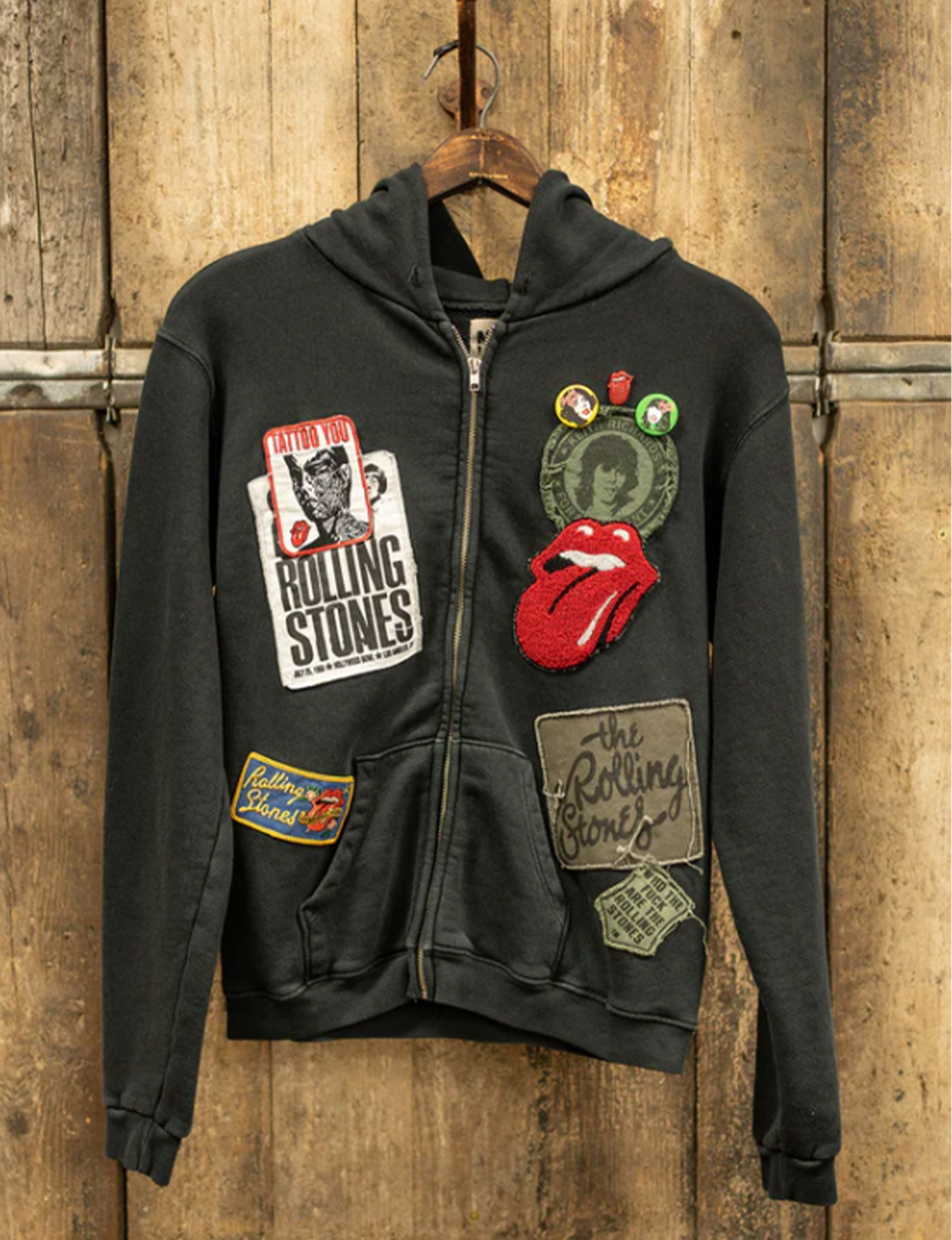 Rolling Stones Zip Hoodie, Coal Pigment