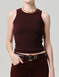 Isabel Rib Tank, Mahogany