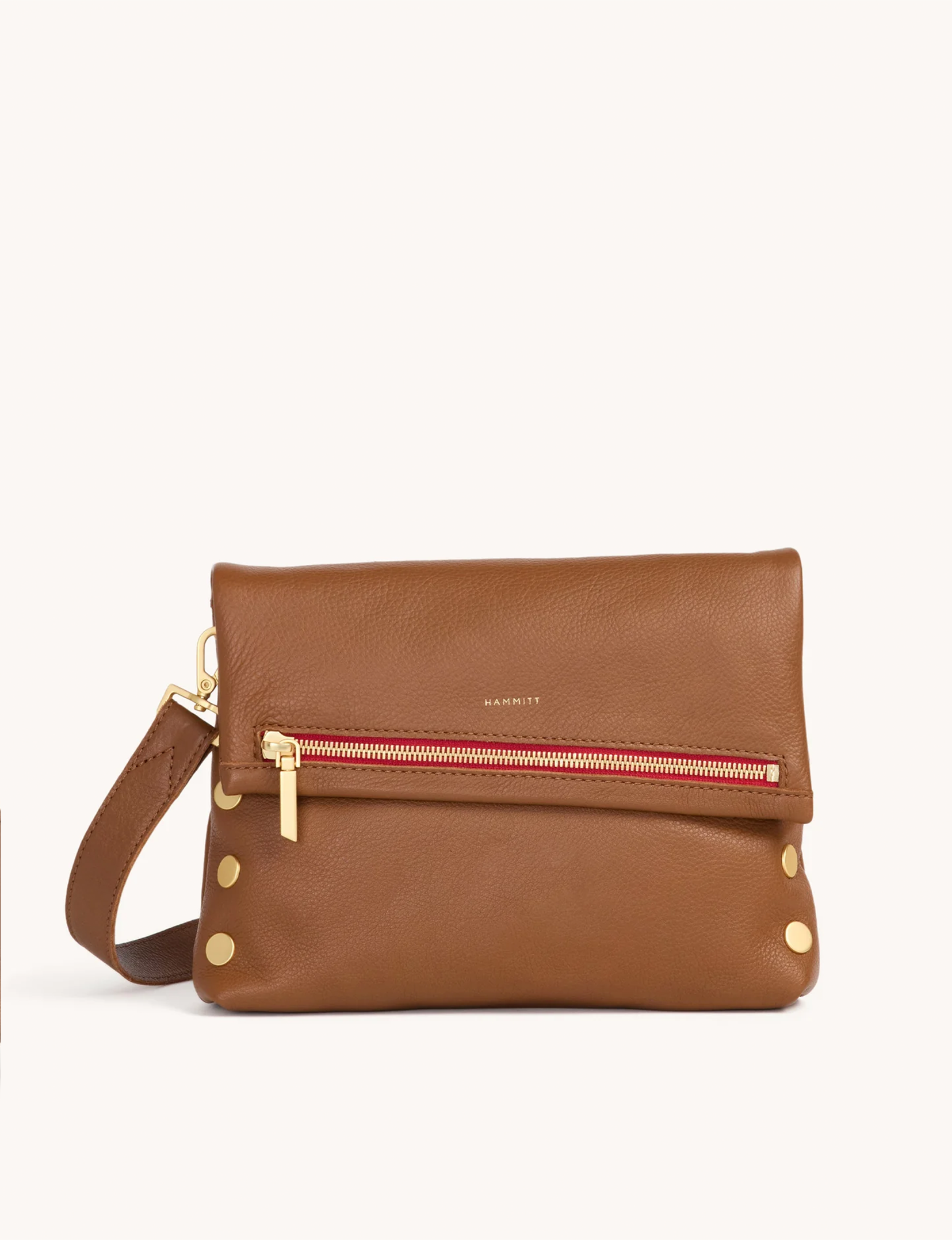 VIP Medium Handbag, Mahogany/Brushed Gold