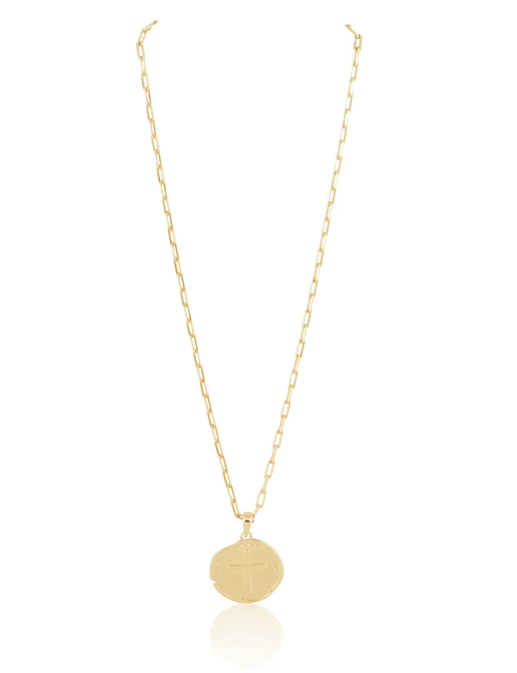 Amelia Large Coin Necklace, Gold