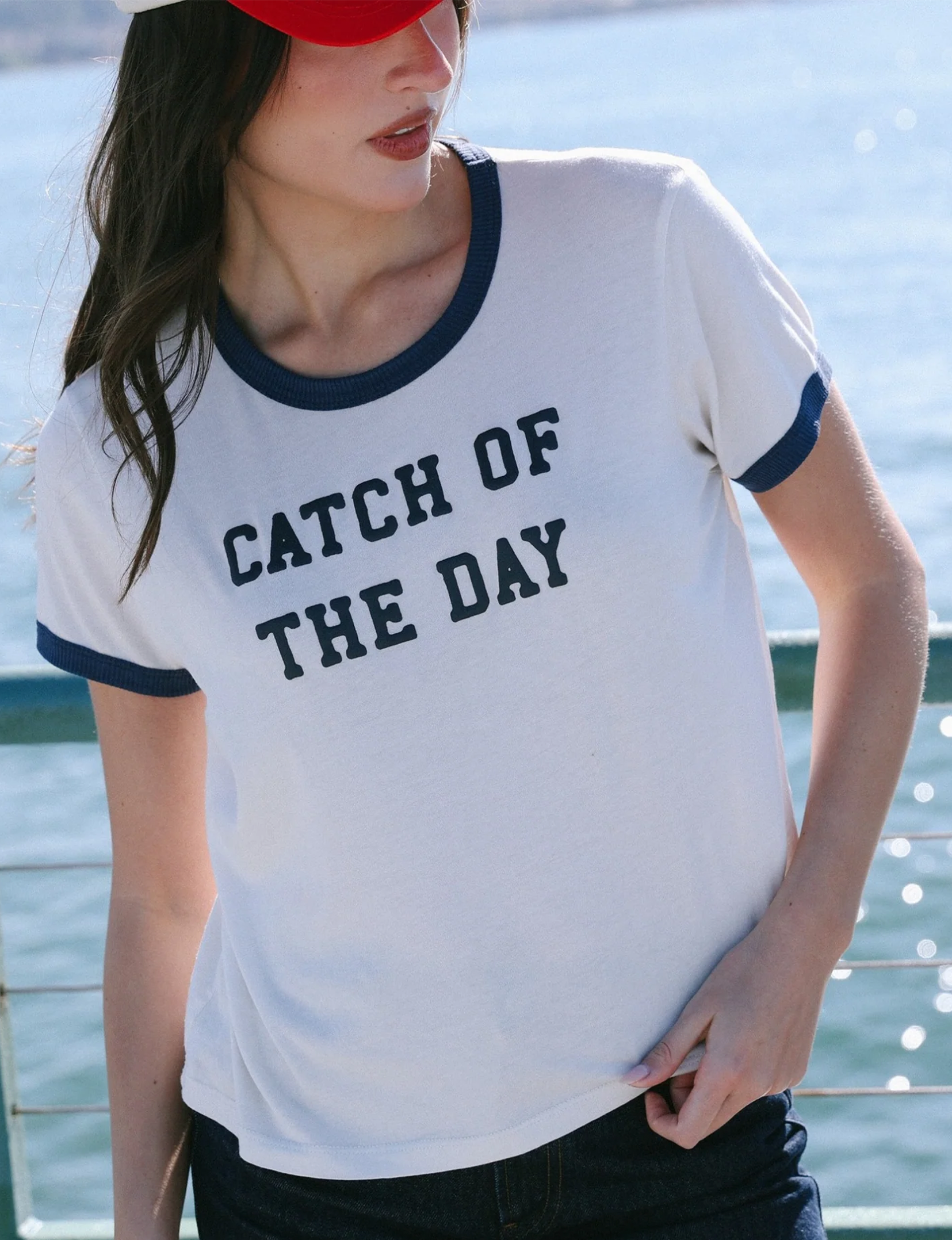 Perfect Ringer Tee, Catch of The Day