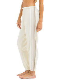 5 Stripe Sweatpants, Vintage White/White Grey