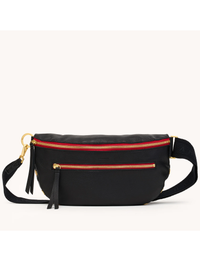 Charles Large Crossbody, Black/Brushed Gold