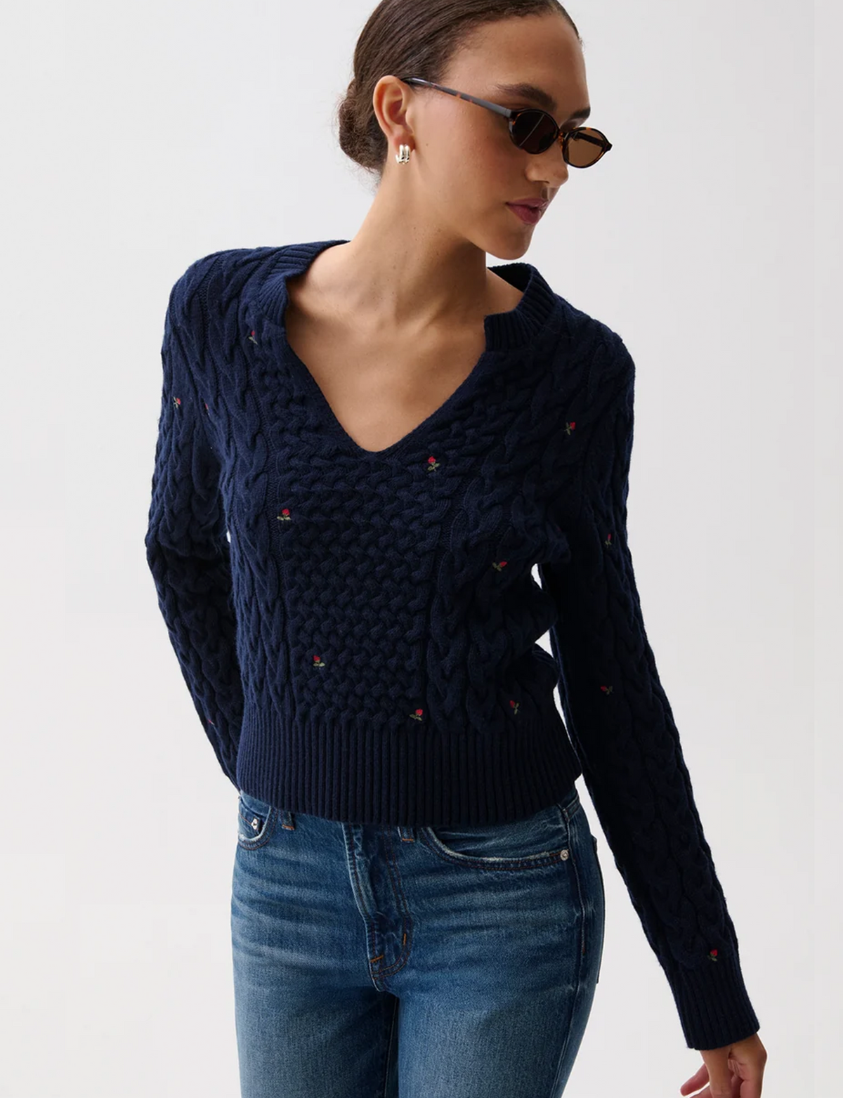 Shana Cable Sweater, Soft Night