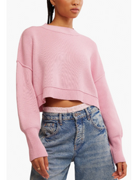 Easy Street Cropped Pullover, Lollipop