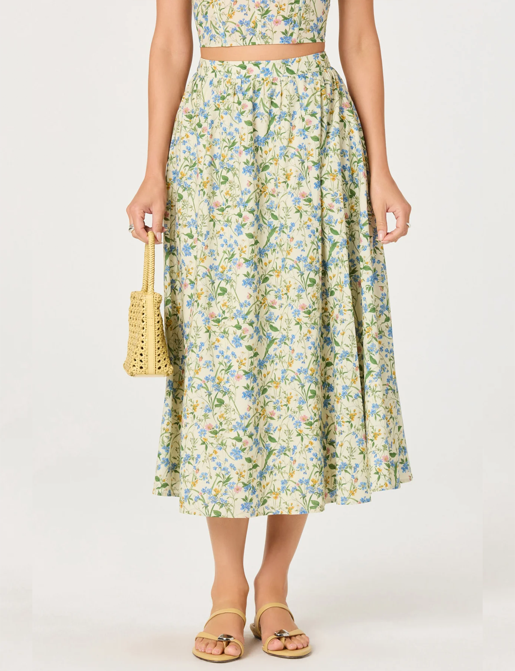 Wylda Skirt, Blue/Green/Multi Floral