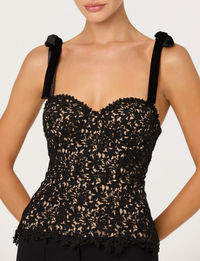 Donne Top, Black/Nude