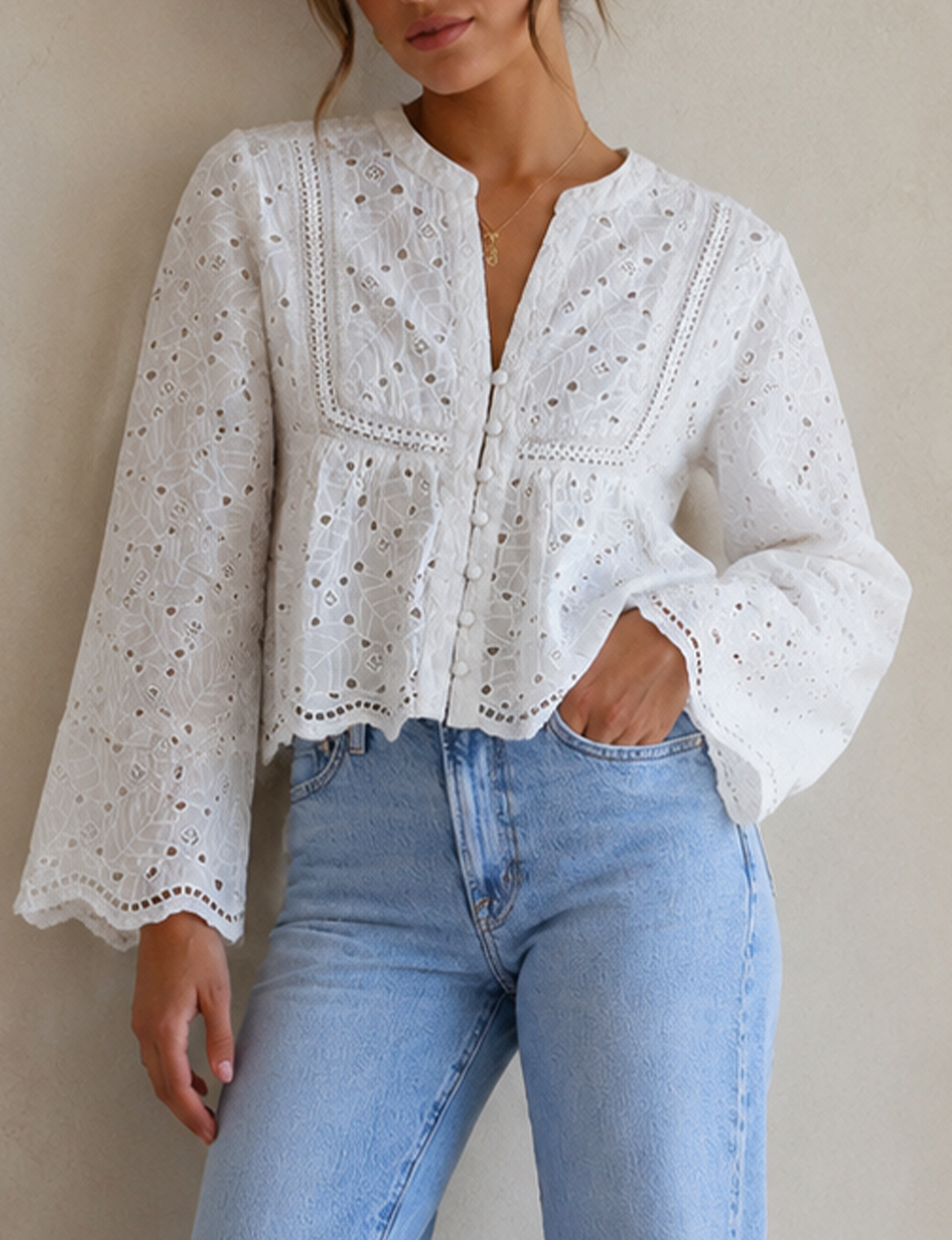Lacey Top, White