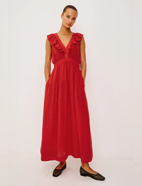 Beaux Maxi Dress, Tomato