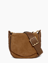All For Love Saddle Crossbody, Coffee Suede