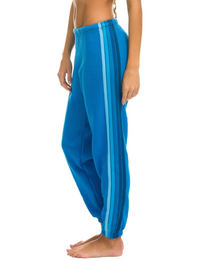 5 Stripe Womens Sweatpant, Ocean/Blue