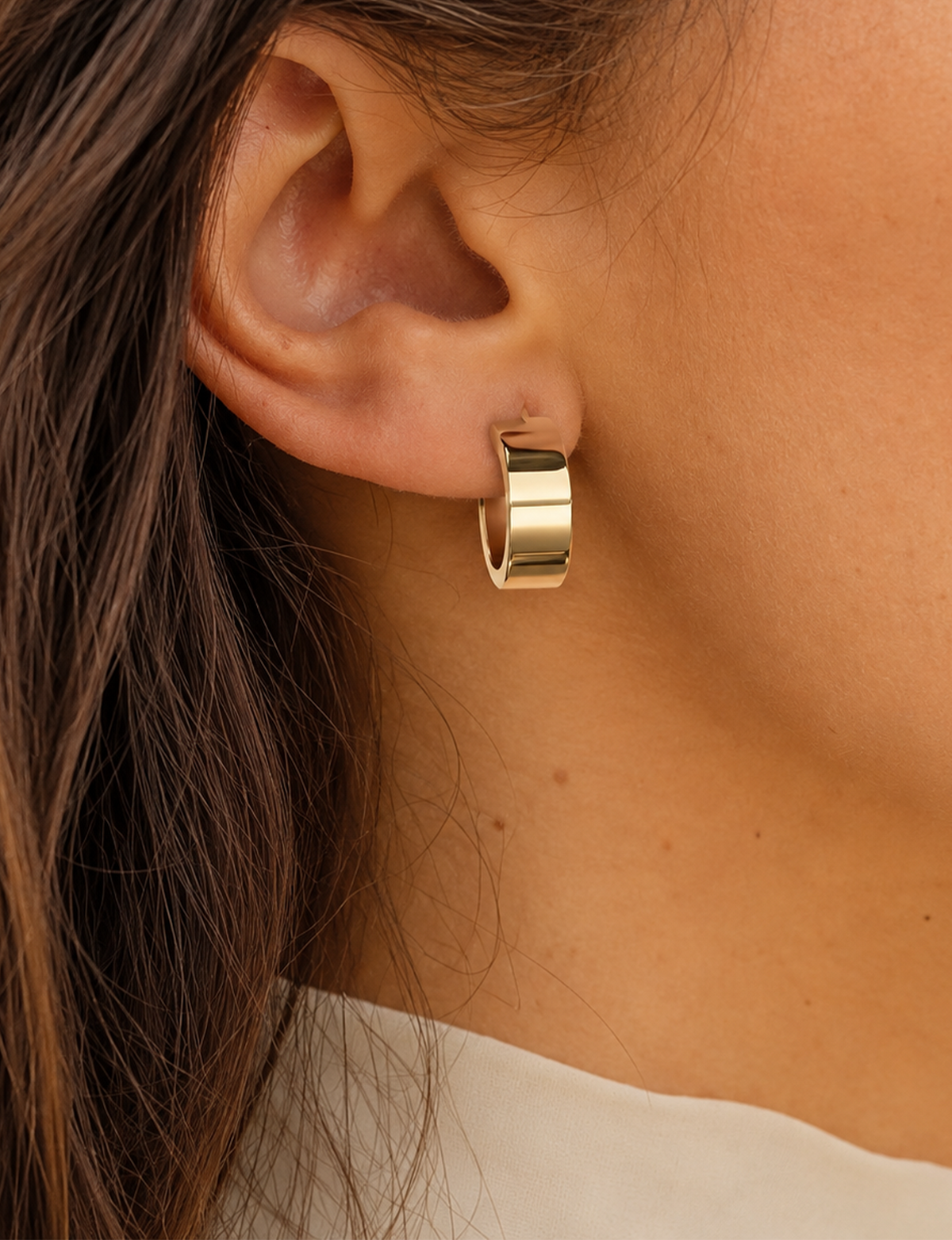 Wyatt Mini Hoop, Gold Plated